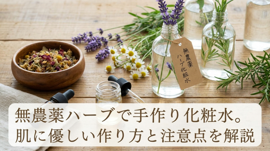 無農薬ハーブで手作り化粧水。肌に優しい作り方と注意点を解説