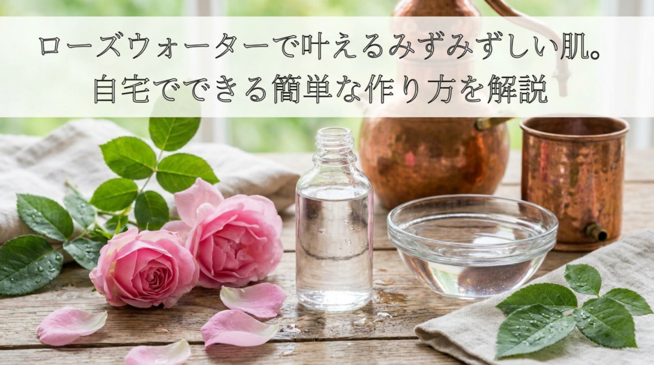 ローズウォーターで叶えるみずみずしい肌。自宅でできる簡単な作り方を解説