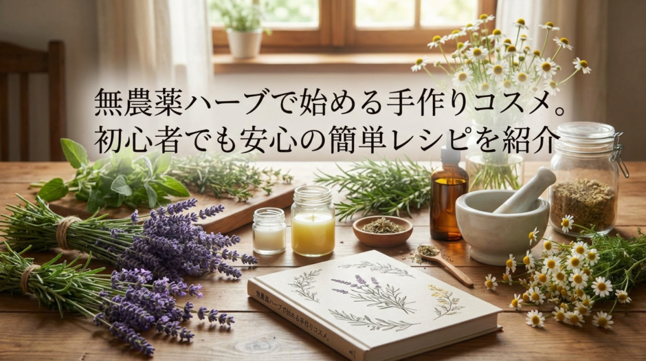無農薬ハーブで始める手作りコスメ。初心者でも安心の簡単レシピを紹介