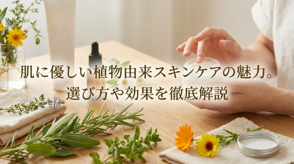 肌に優しい植物由来スキンケアの魅力。選び方や効果を徹底解説